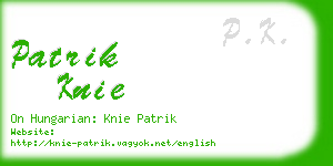 patrik knie business card